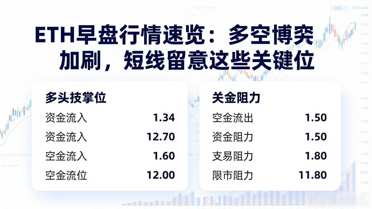 ETH早盘行情速览:多空博弈加剧,短线留意这些关键位