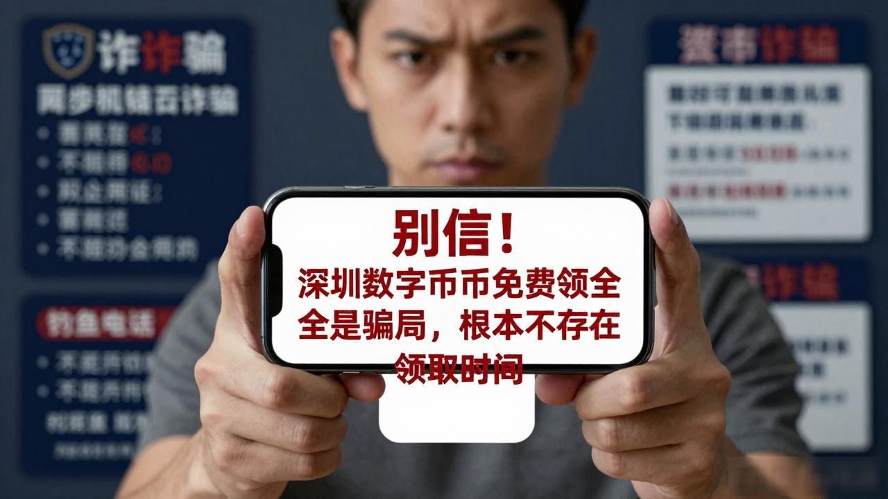 别信!深圳数字货币"免费领"全是骗局,根本不存在领取时间