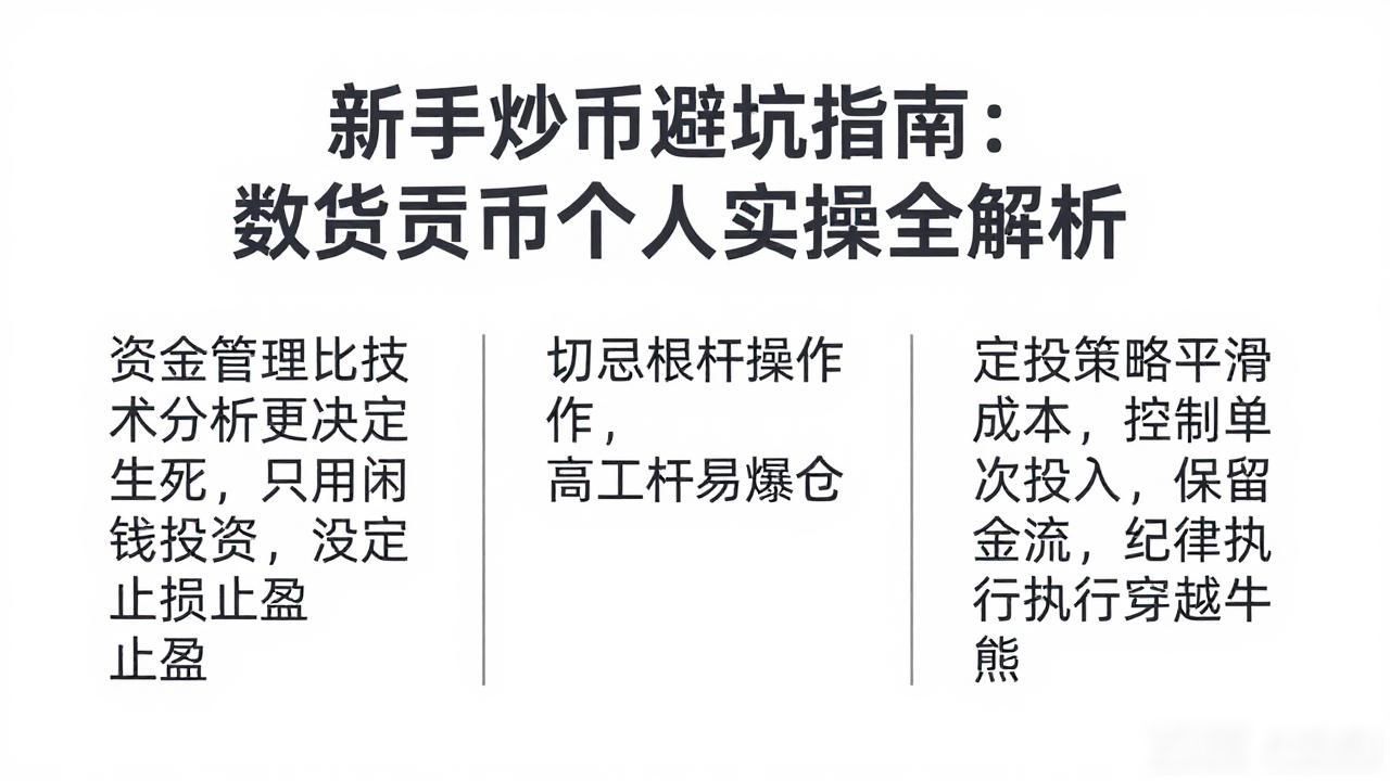 新手炒币避坑指南:数字货币个人实操全解析